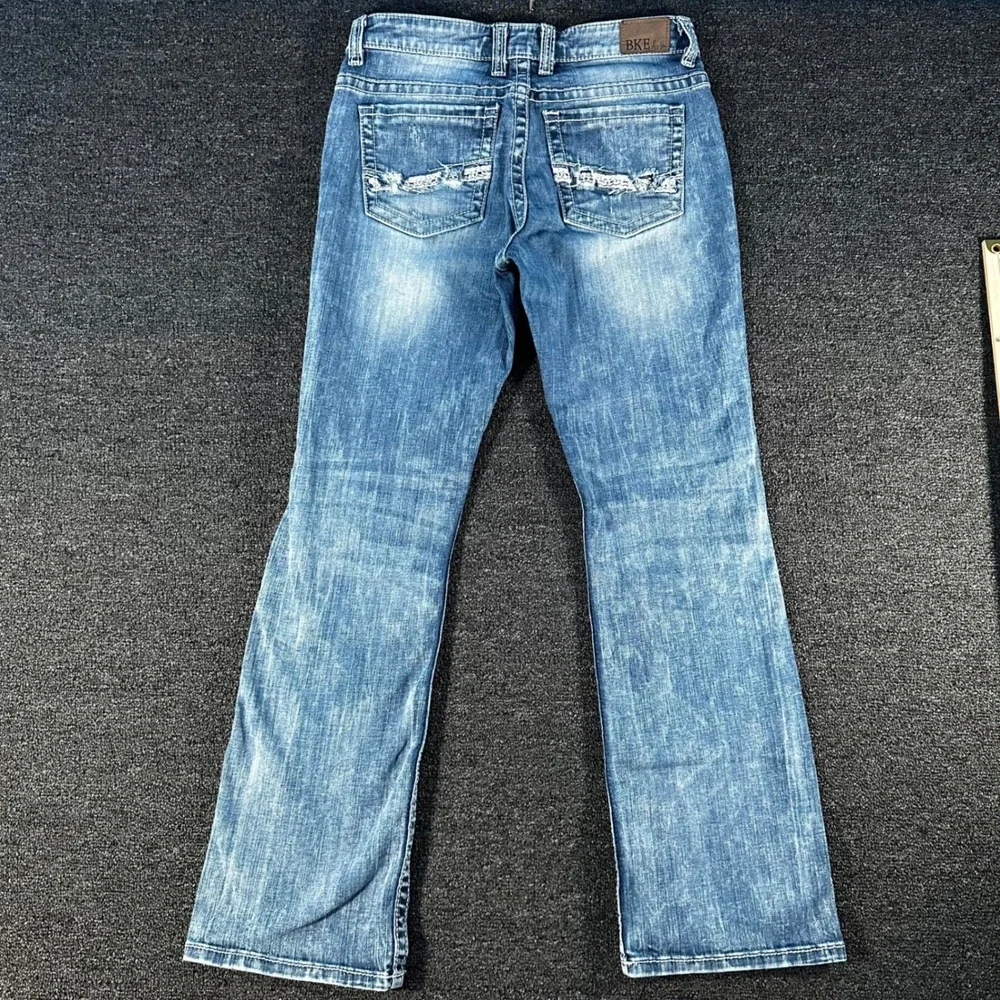 BKE Payton Bootcut Jeans Womens 28 Blue Good Medium Wash Contrast Stitch